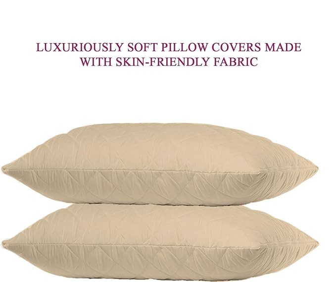 Solid Cotton Pillow Cover with Zipper Closure