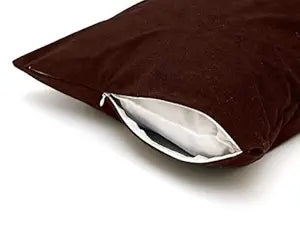 Solid Cotton Pillow Cover with Zipper Closure