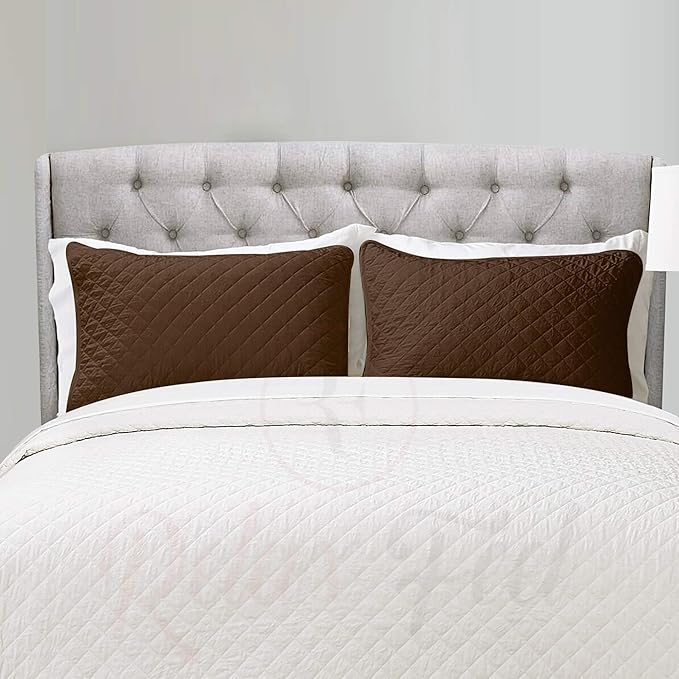Solid Cotton Pillow Cover with Zipper Closure