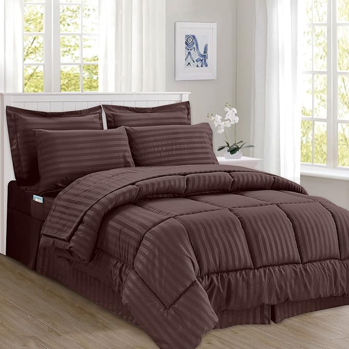 Solid Striped Cotton Beding Set