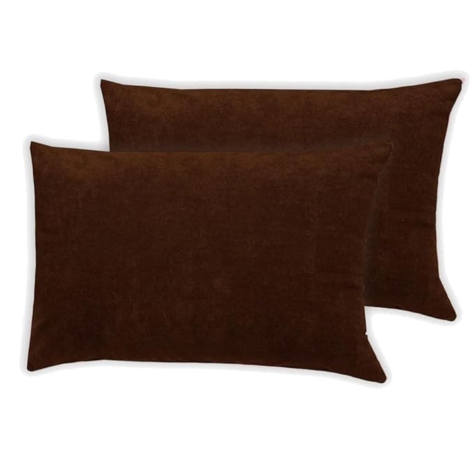 Solid Cotton Pillow Cover with Zipper Closure