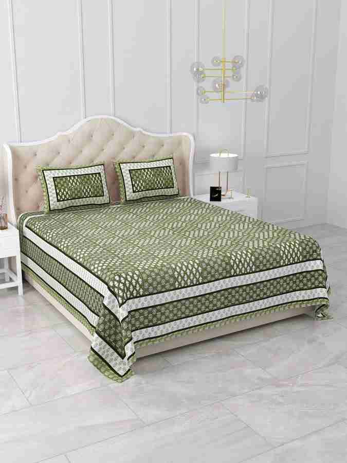 Cotton Printed Bed Sheet with 2 Pillow Covers