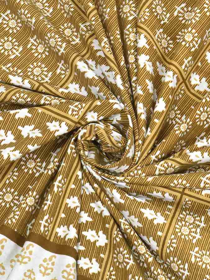 Cotton Printed Bed Sheet with 2 Pillow Covers