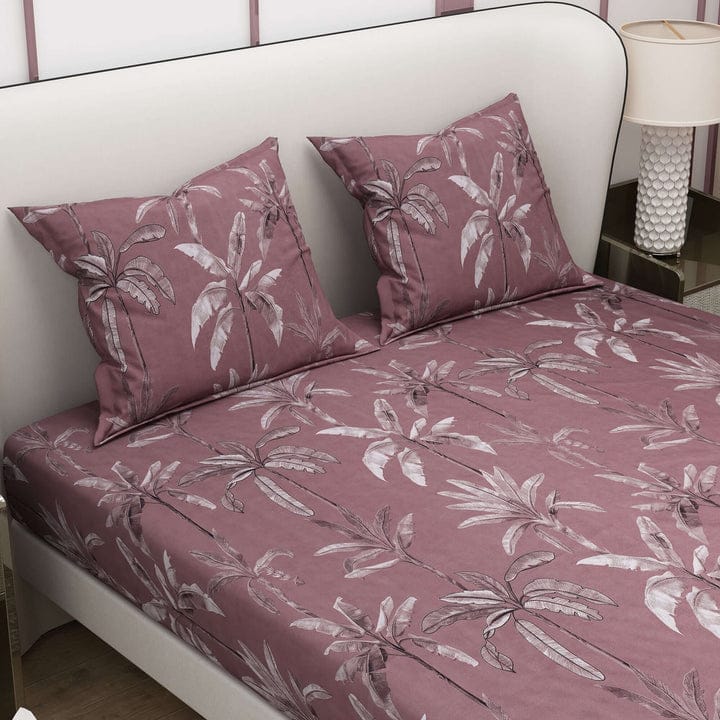 Floral Printed Cotton Bed Sheet with 2 Pillow Covers