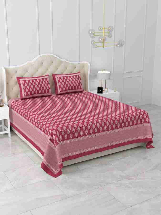 Cotton Printed Bed Sheet with 2 Pillow Covers