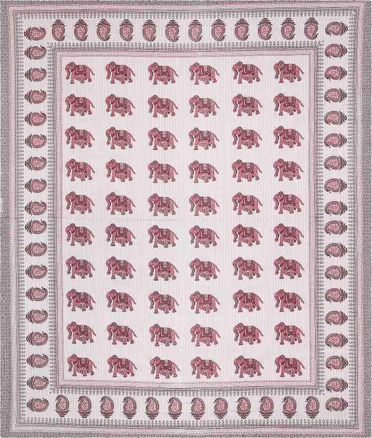 Cotton Printed Bed Sheet with 2 Pillow Covers