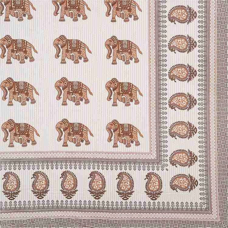 Cotton Printed Bed Sheet with 2 Pillow Covers