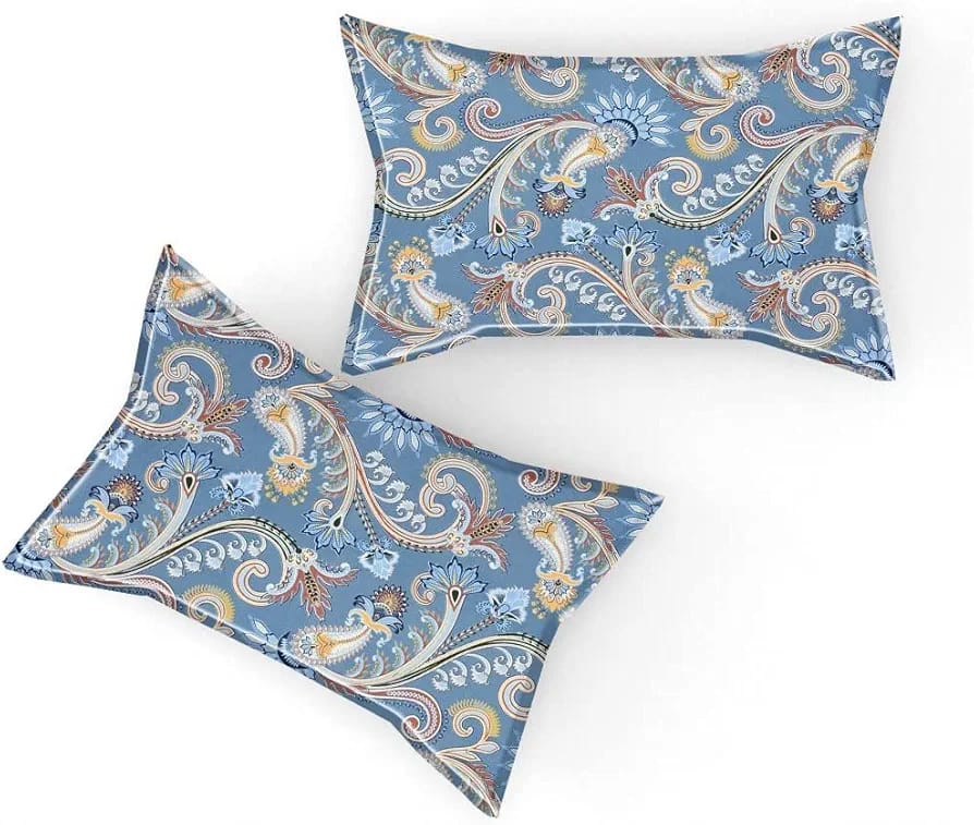 Floral Printed Cotton Bed Sheet with 2 Pillow Covers