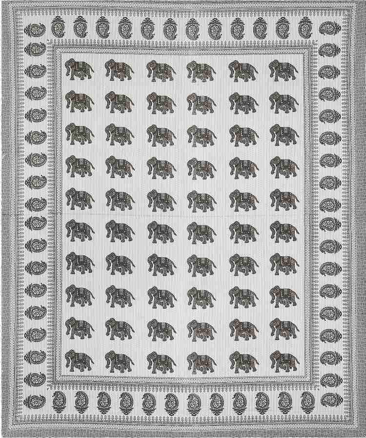 Cotton Printed Bed Sheet with 2 Pillow Covers