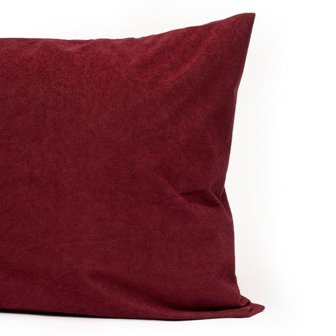 Solid Cotton Pillow Cover with Zipper Closure