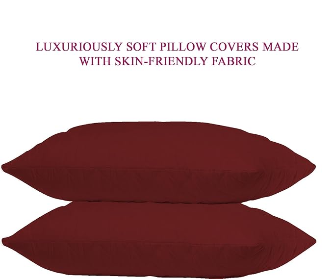 Solid Cotton Pillow Cover with Zipper Closure