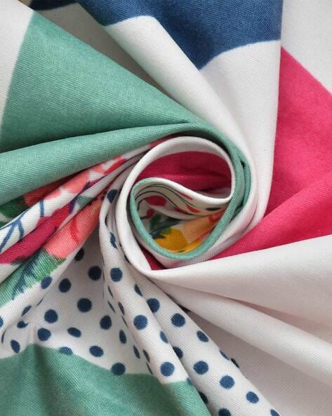 Floral Printed Cotton Bed Sheet with 2 Pillow Covers