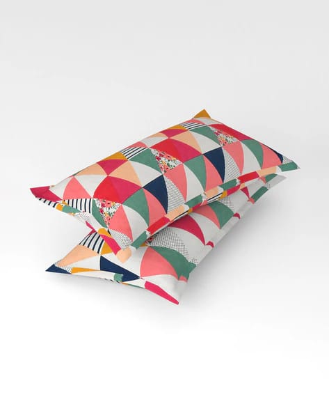 Floral Printed Cotton Bed Sheet with 2 Pillow Covers