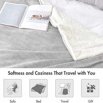 Cozy Reversible Fleece Throw Blanket
