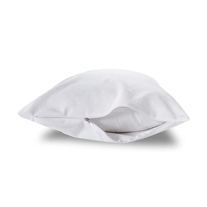 Solid Cotton Pillow Cover with Zipper Closure