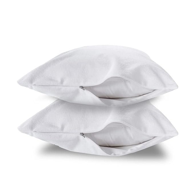 Solid Cotton Pillow Cover with Zipper Closure