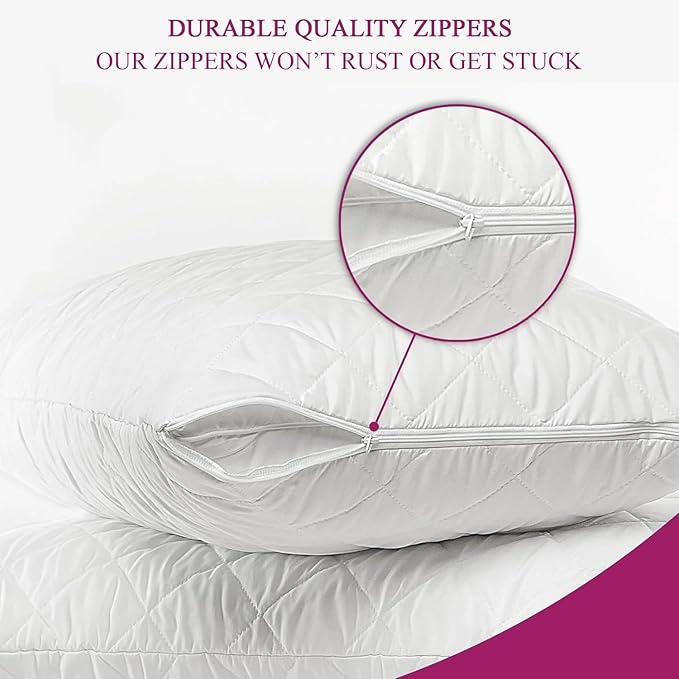 Solid Cotton Pillow Cover with Zipper Closure
