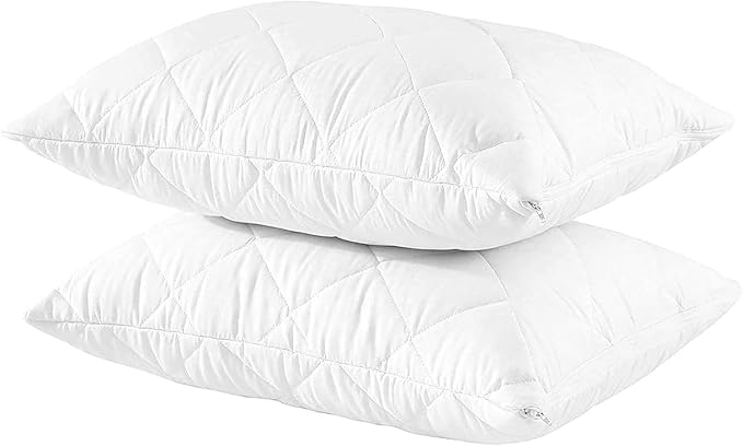 Solid Cotton Pillow Cover with Zipper Closure