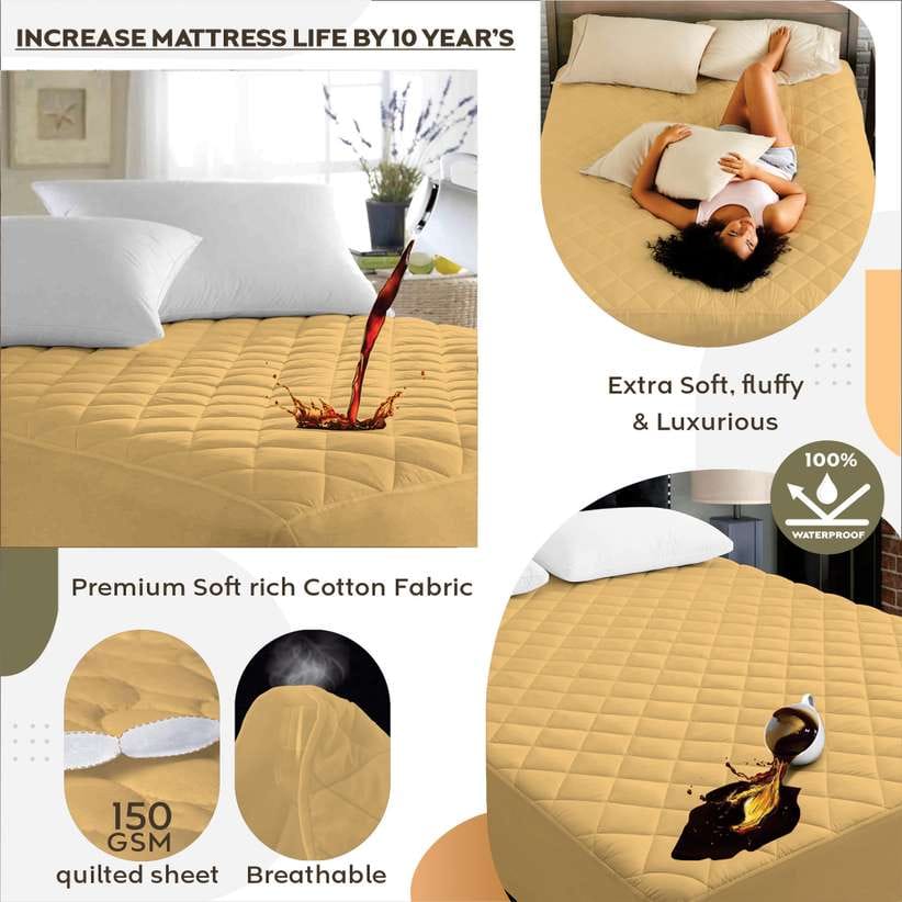 Quilted Fitted microfiber Waterproof Mattress Protector