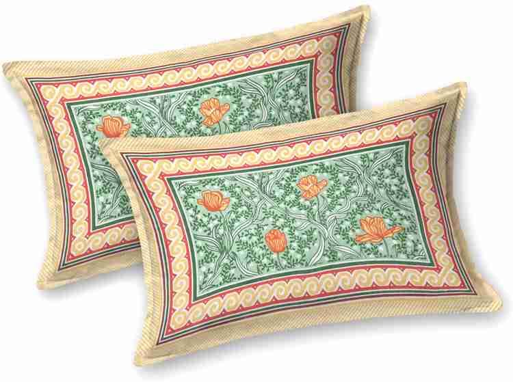 Cotton Printed Bed Sheet with 2 Pillow Covers