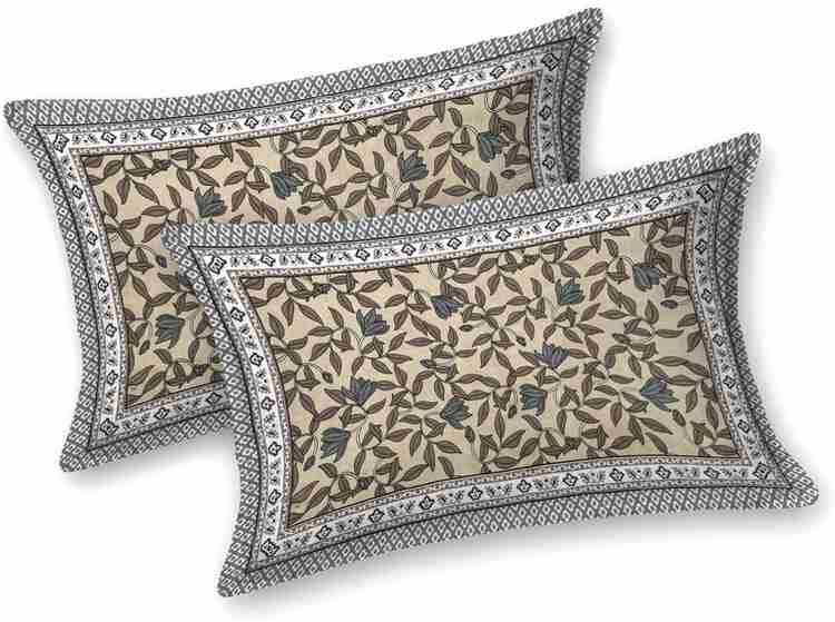 Cotton Printed Bed Sheet with 2 Pillow Covers