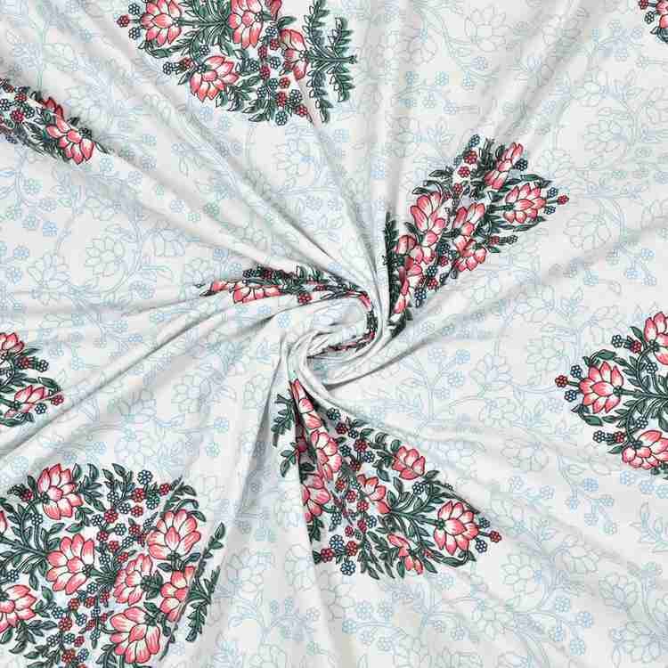 Cotton Printed Bed Sheet with 2 Pillow Covers