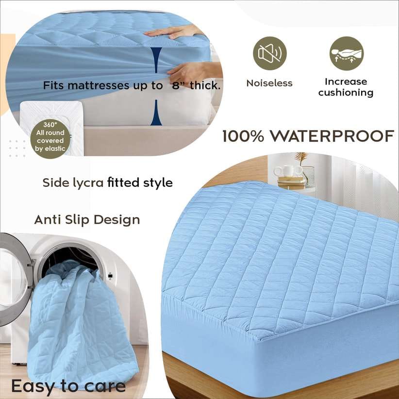 Quilted Fitted microfiber Waterproof Mattress Protector