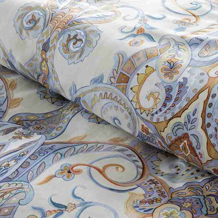 Solid Striped Cotton Bed Sheet with 2 Pillow Covers