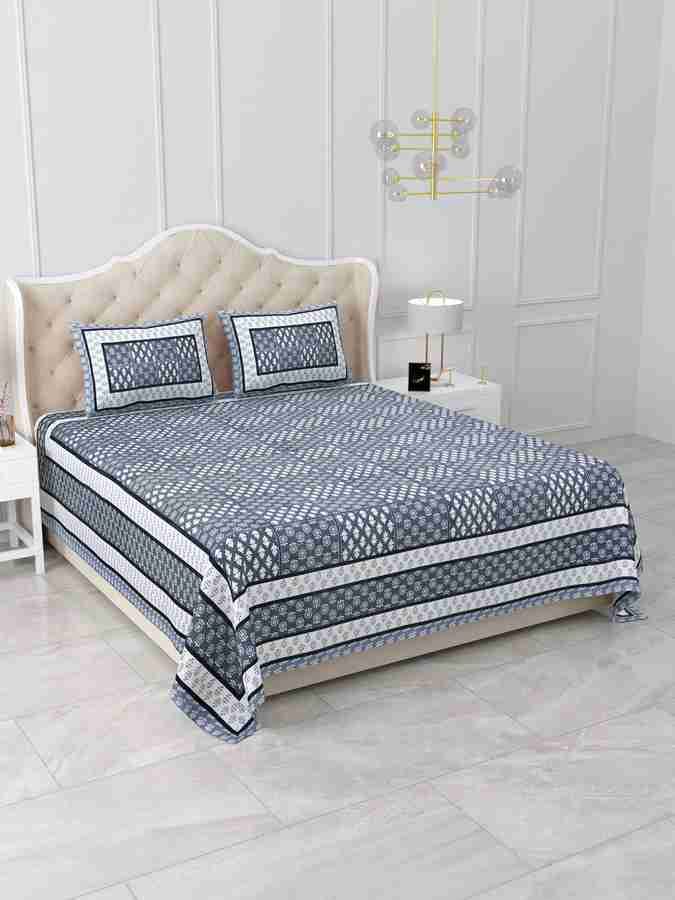 Cotton Printed  Bed Sheet with 2 Pillow Covers