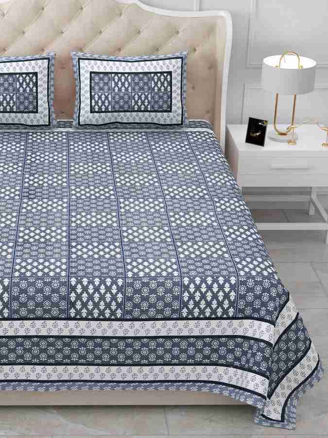 Cotton Printed  Bed Sheet with 2 Pillow Covers