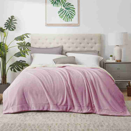 Cozy Reversible Fleece Throw Blanket