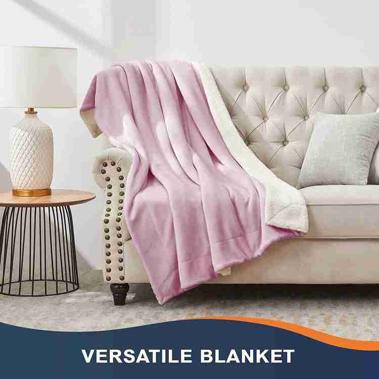 Cozy Reversible Fleece Throw Blanket
