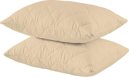 Solid Cotton Pillow Cover with Zipper Closure