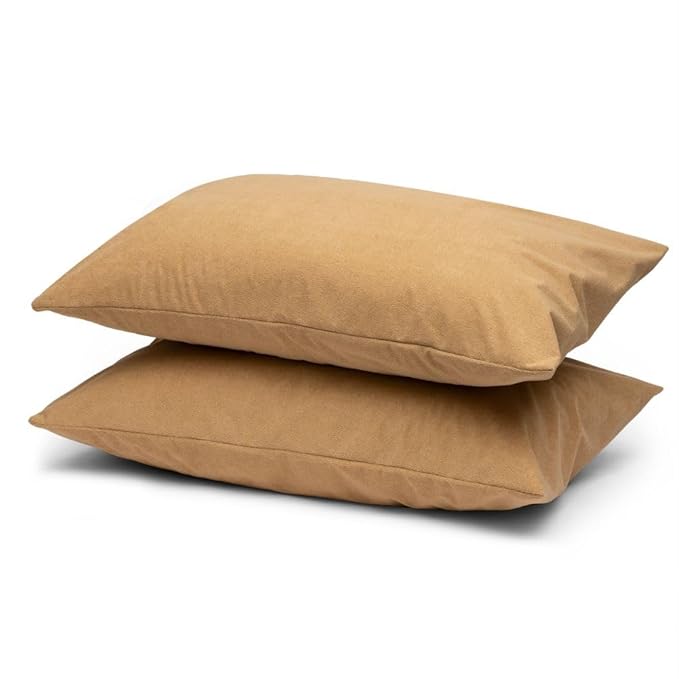 Solid Cotton Pillow Cover with Zipper Closure