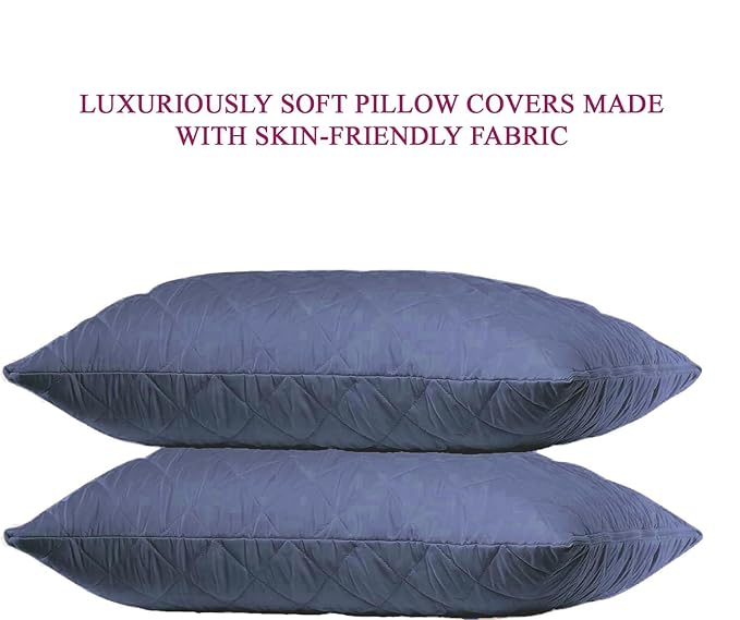 Solid Cotton Pillow Cover with Zipper Closure