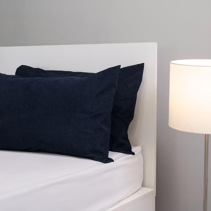 Solid Cotton Pillow Cover with Zipper Closure