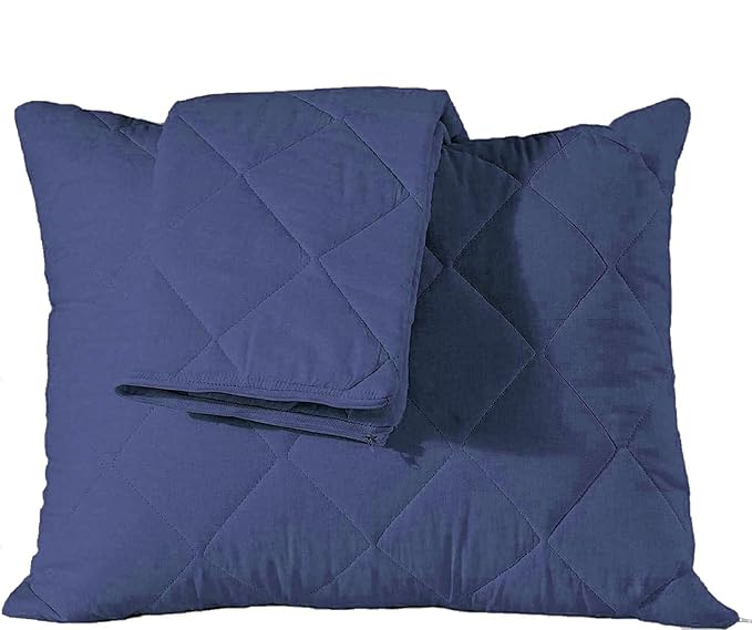 Solid Cotton Pillow Cover with Zipper Closure