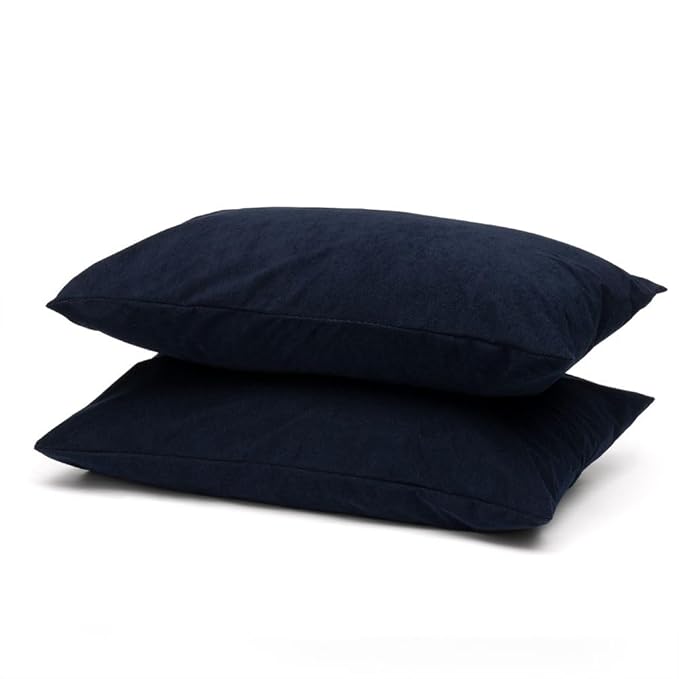 Solid Cotton Pillow Cover with Zipper Closure