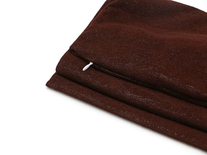 Solid Cotton Pillow Cover with Zipper Closure