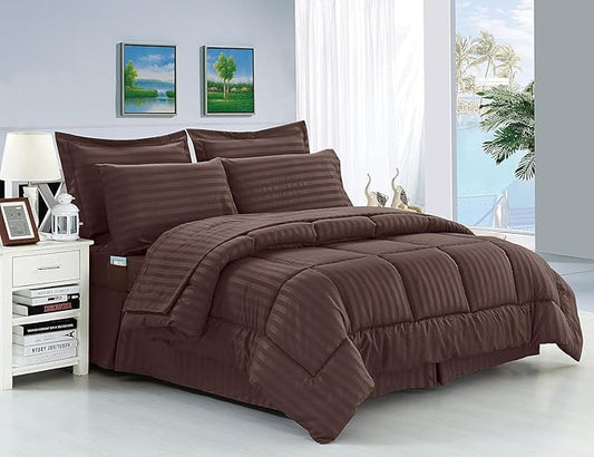 Solid Striped Cotton Beding Set