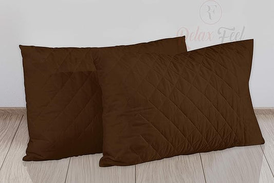 Solid Cotton Pillow Cover with Zipper Closure