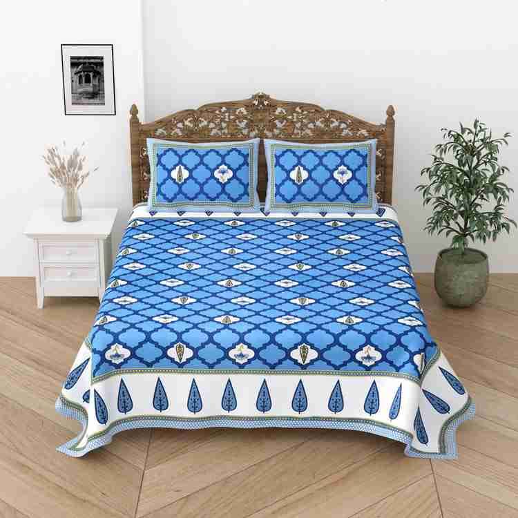 Cotton Printed  Bed Sheet with 2 Pillow Covers