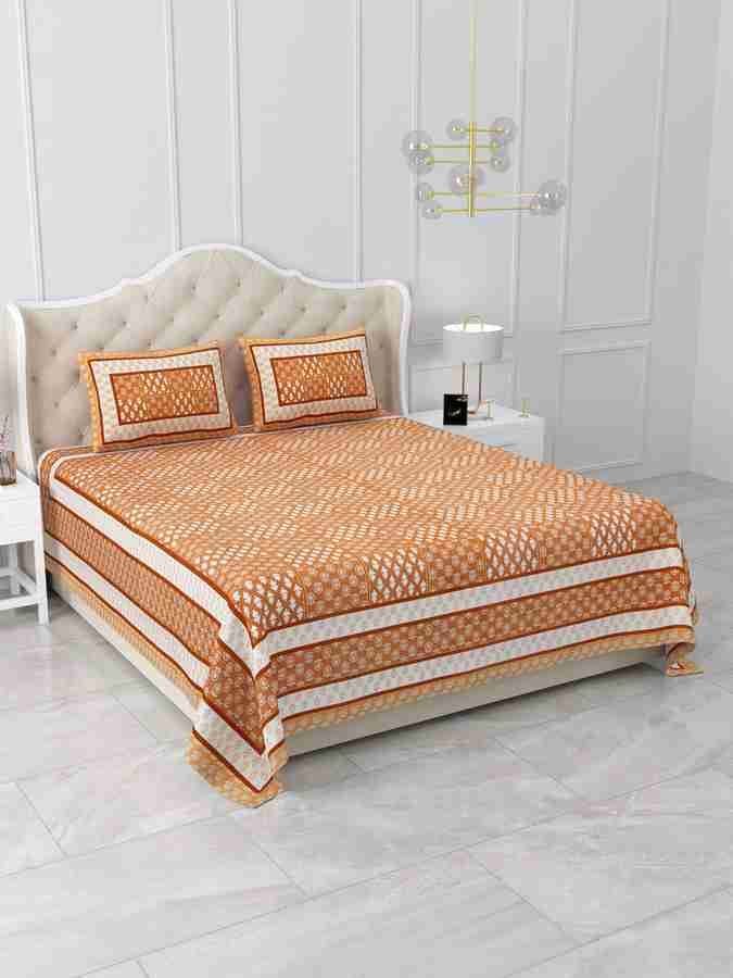 Cotton Printed  Bed Sheet with 2 Pillow Covers