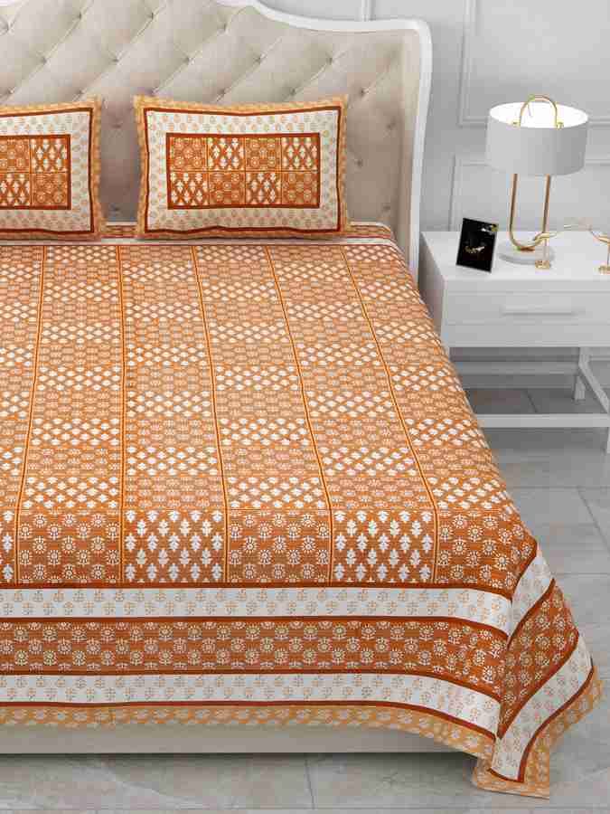 Cotton Printed  Bed Sheet with 2 Pillow Covers
