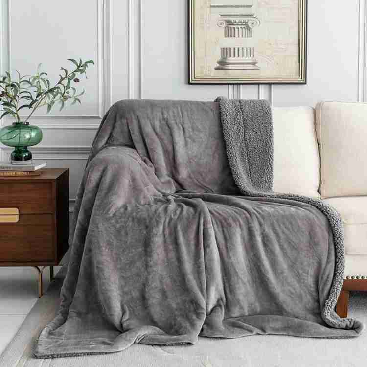 Cozy Reversible Fleece Throw Blanket