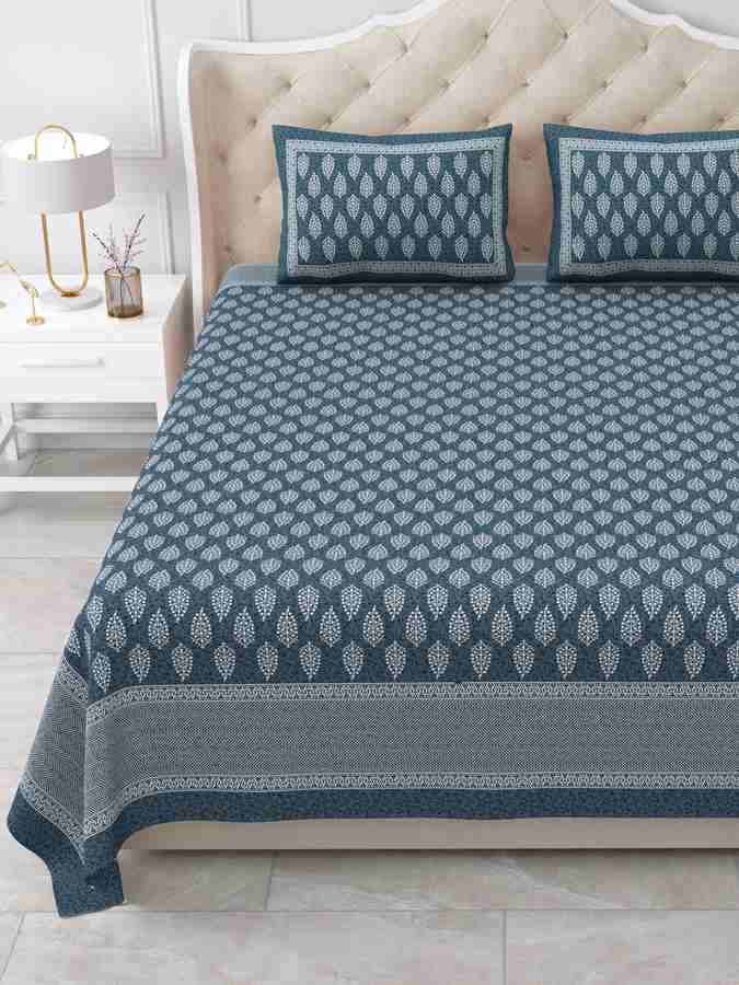 Cotton Printed  Bed Sheet with 2 Pillow Covers