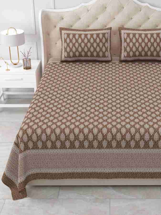 Cotton Printed  Bed Sheet with 2 Pillow Covers