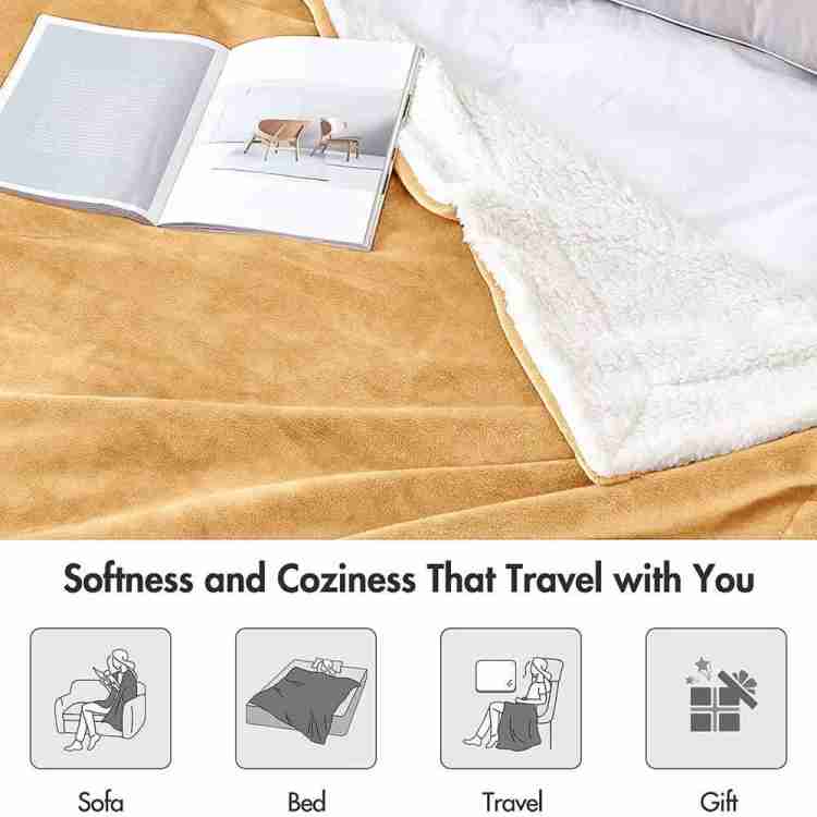 Cozy Reversible Fleece Throw Blanket