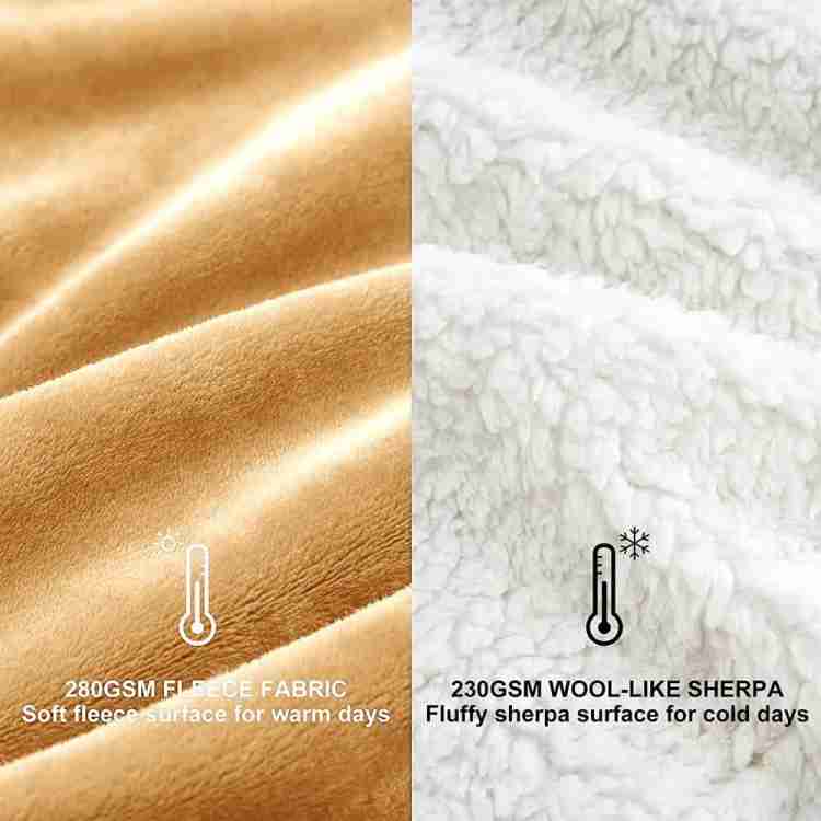 Cozy Reversible Fleece Throw Blanket