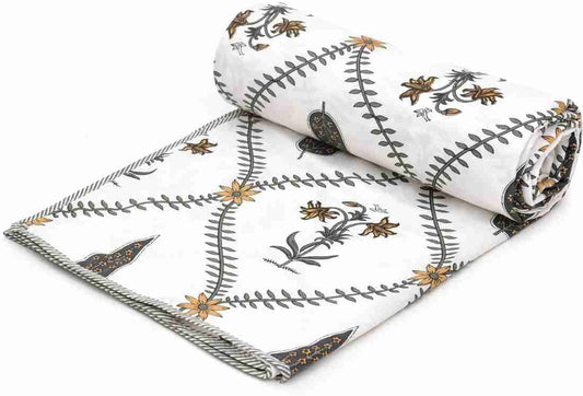 Hand Block Printed Cotton Jaipuri Dohar